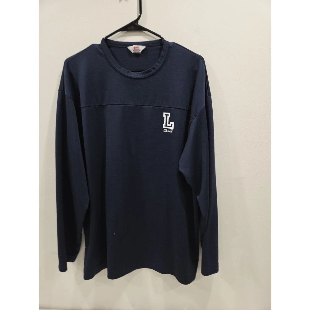 Levi's Dry Goods Long Sleeve Jersey T-Shirt Top sz Large 53  Blue USA pre-LVC